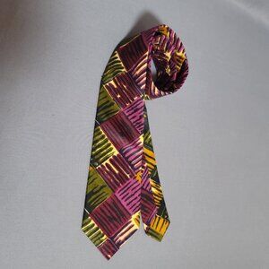 Classic Slim Necktie in Multi Color African Print